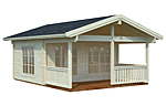 Agneta 18.8+12.5sqm log cabin kits