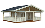 Agneta 18.8+28.8sqm log cabin kits