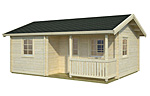 Sandra 21.5+3.7sqm log cabin kits