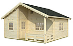 Emily 40.1+5.2sqm log cabin kits