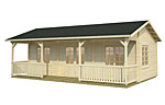 Sandra 25.6+11.1sqm log cabin kits