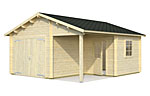 Roger 21.9+5.2sqm log cabin kits