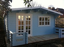 2.5m high log cabins